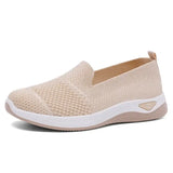Basket ergofit beige en maille avec semelle en caoutchouc blanche et beige clair chaussure orthopédique pour femme