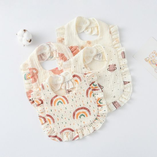 Lace Baby Bib - Pure Cotton