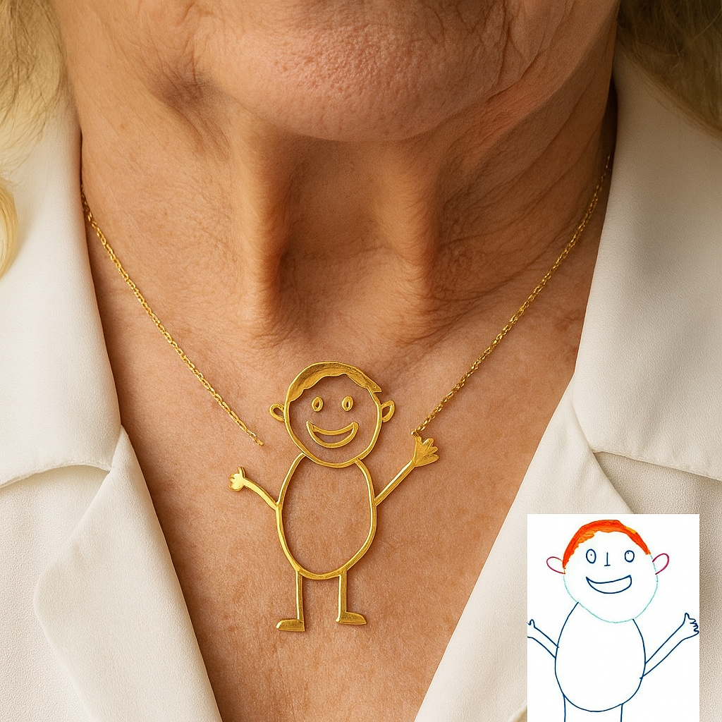 Custom drawing necklace - MY ARTIST