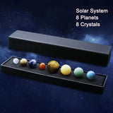 Natural Crystal Solar System Marbles