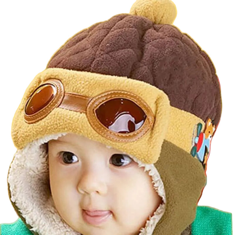 Le Petit Bonnet d'Aviateur en Coton | Style Pilote Vintage avec Rabats pour les Oreilles