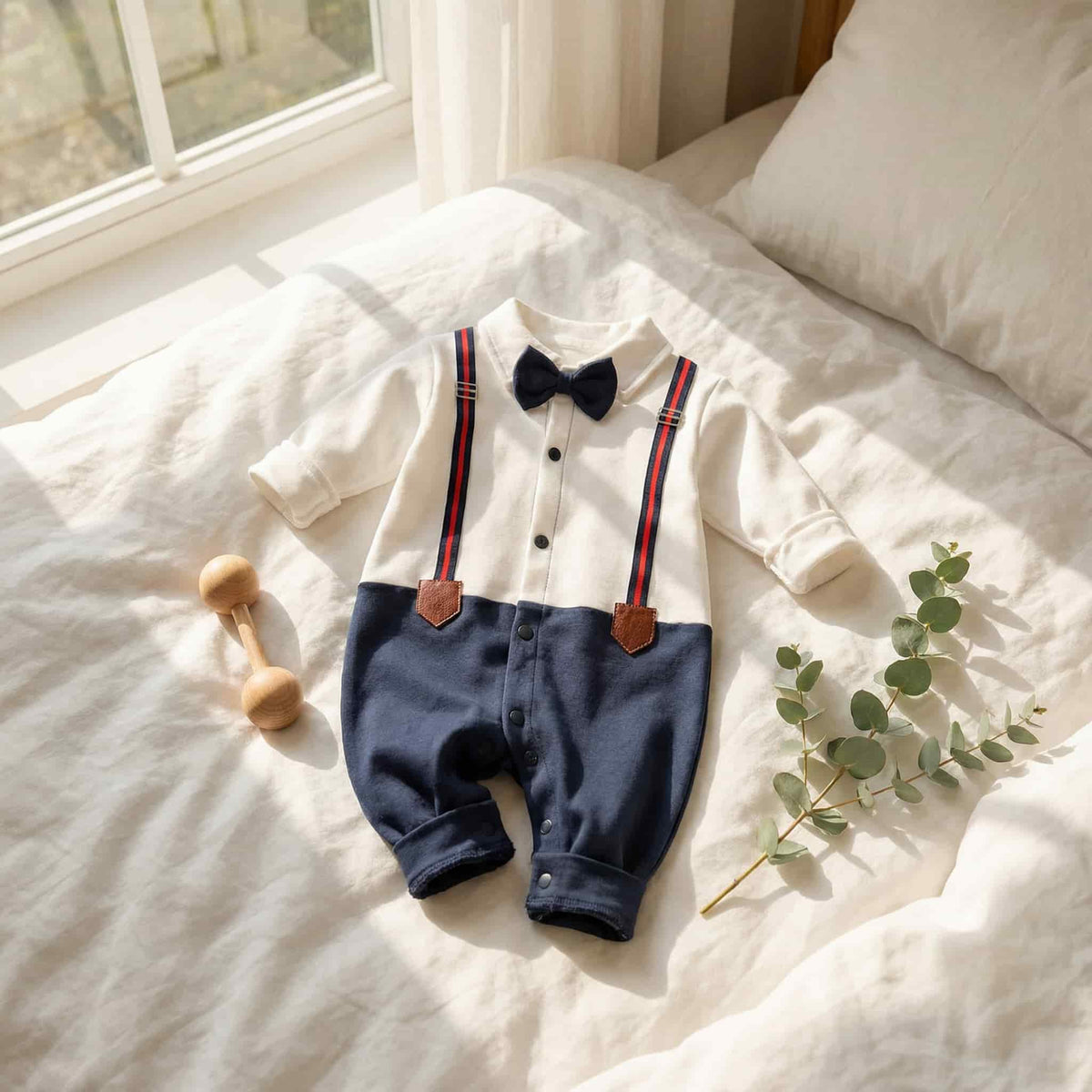 Combinaison Bébé Gentleman Manches Longues (Coton Biologique)