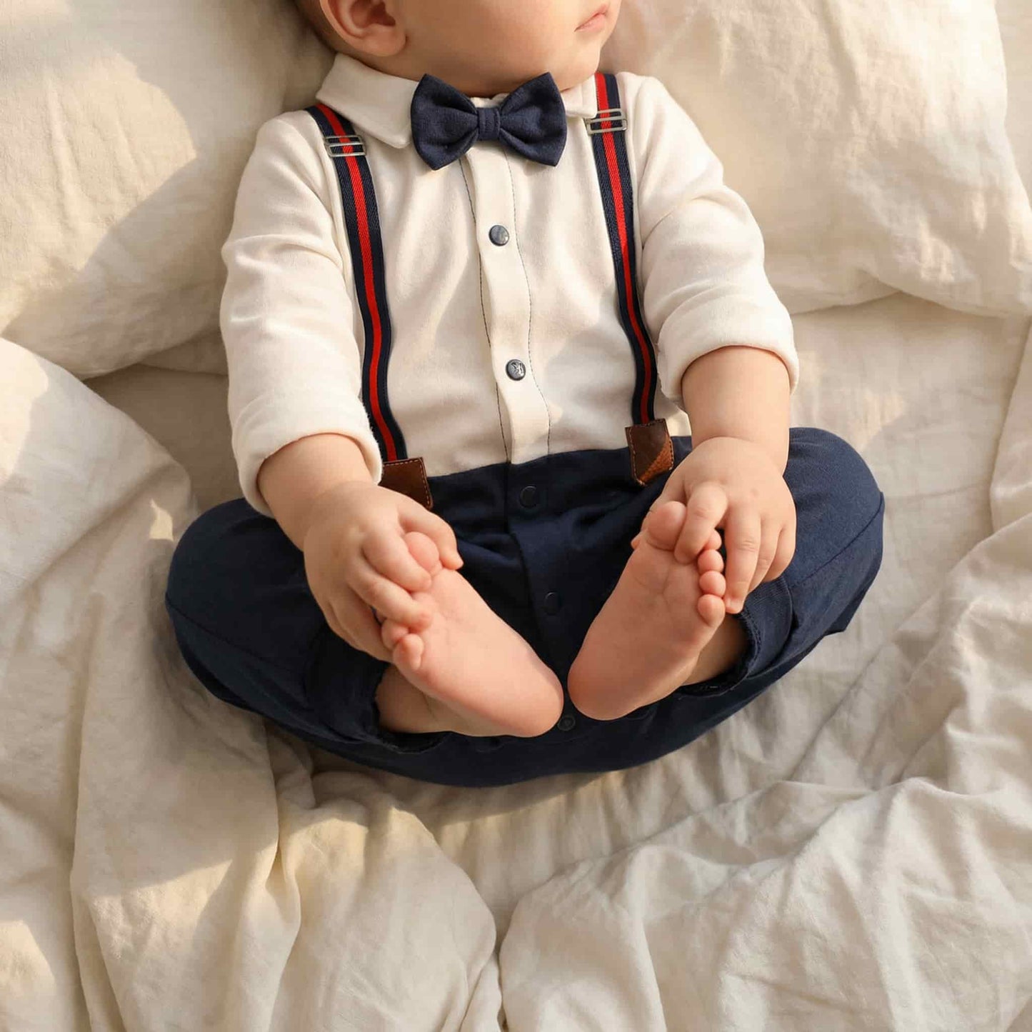 Combinaison Bébé Gentleman Manches Longues (Coton Biologique)