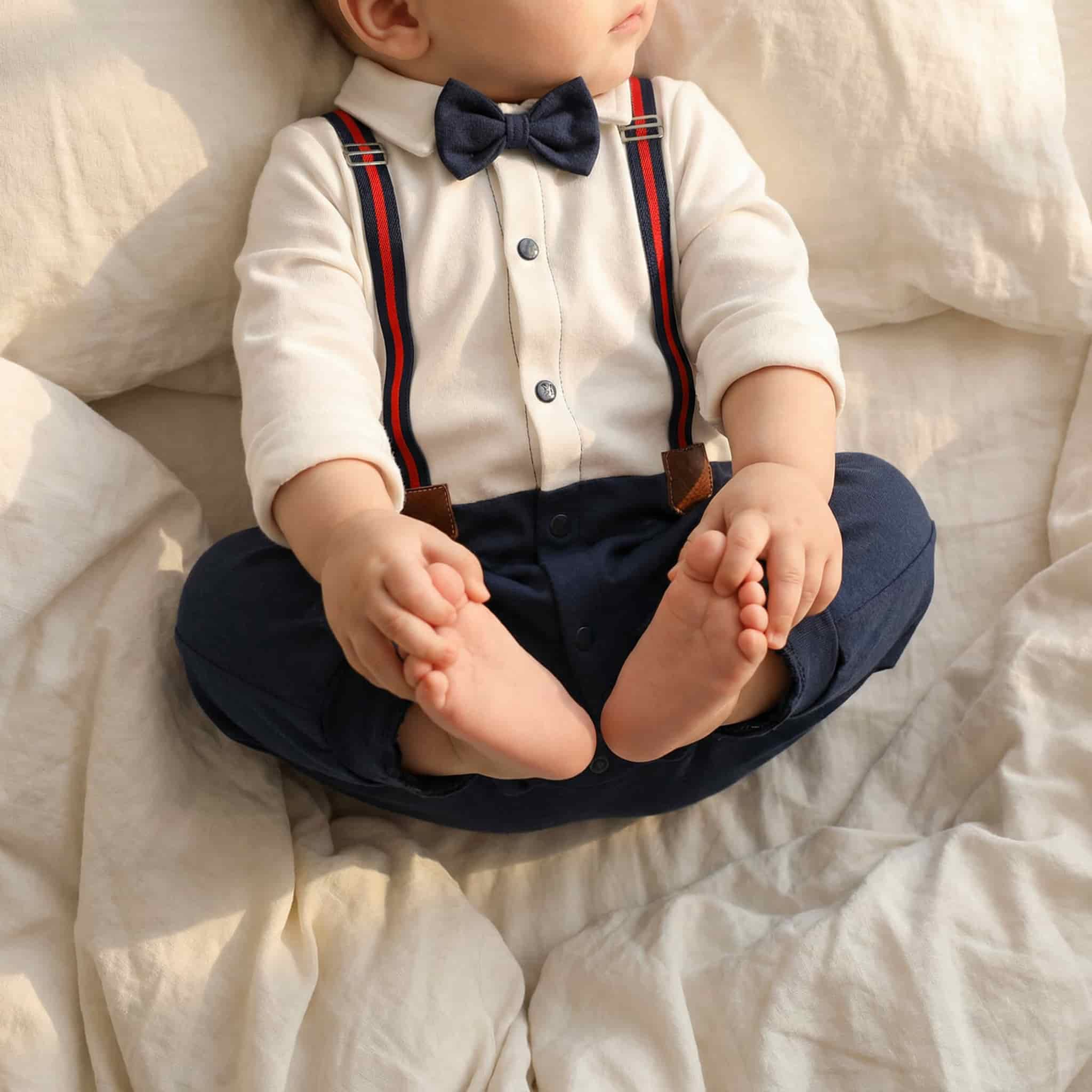 Combinaison Bébé Gentleman Manches Longues (Coton Biologique)