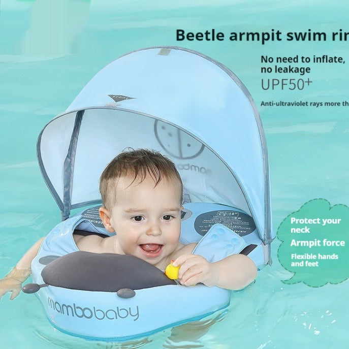 FloatBee™ Flotteur de Natation Bébé Sans Air avec Auvent (Non-Gonflable)