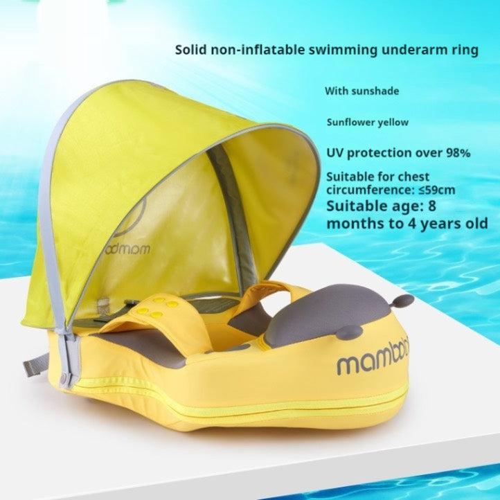 FloatBee™ Flotteur de Natation Bébé Sans Air avec Auvent (Non-Gonflable)