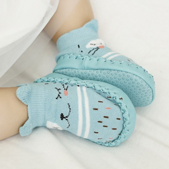 Chaussettes de Sol Bébé Cartoon GripKnit™ – Douces, Antidérapantes et Adorables