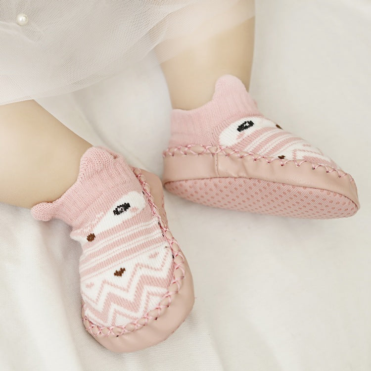 Chaussettes de Sol Bébé Cartoon GripKnit™ – Douces, Antidérapantes et Adorables