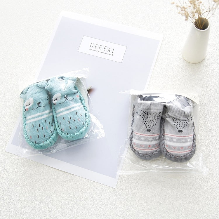 Chaussettes de Sol Bébé Cartoon GripKnit™ – Douces, Antidérapantes et Adorables