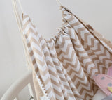 Altalena a dondolo Amaca Macramè per neonati Nordic Zen™ (Interno/Esterno)