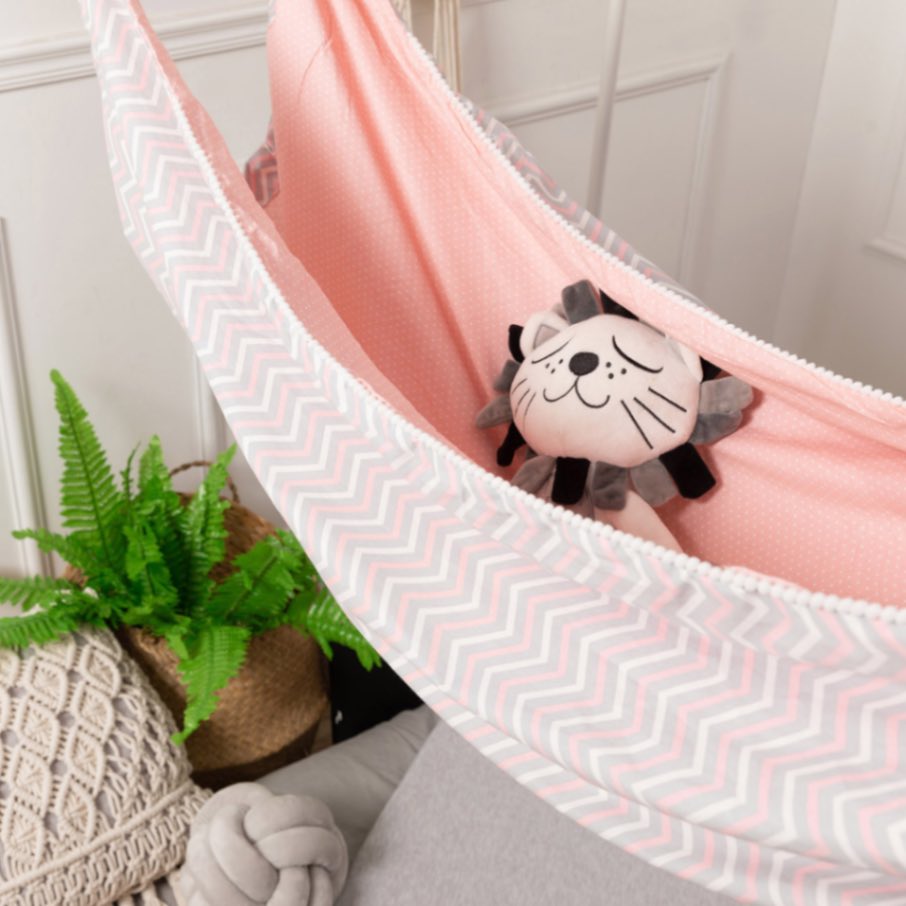 Altalena a dondolo Amaca Macramè per neonati Nordic Zen™ (Interno/Esterno)