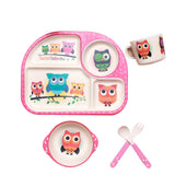 EcoMunch™ Bamboo Suction Plate & Spoon Set (Stay-Put)