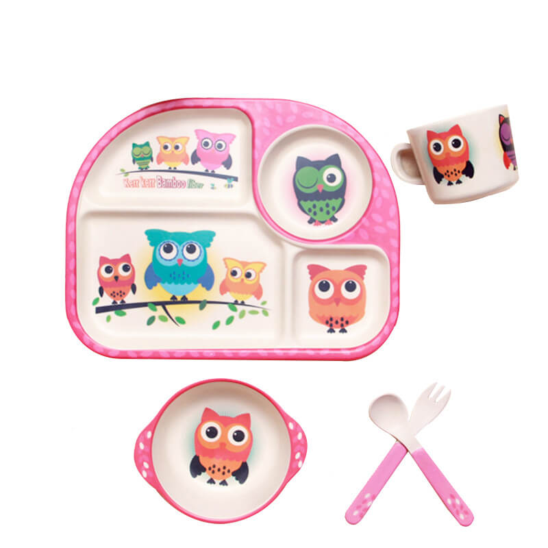 EcoMunch™ Bamboo Suction Plate & Spoon Set (Stay-Put)