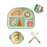 EcoMunch™ Bamboo Suction Plate & Spoon Set (Stay-Put)