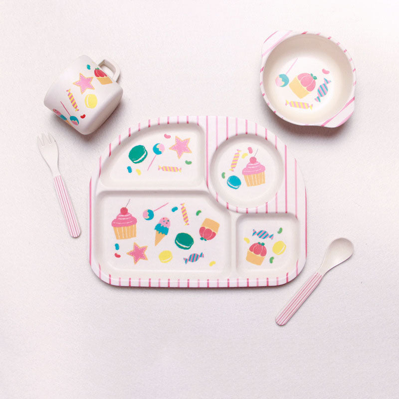 EcoMunch™ Bamboo Suction Plate & Spoon Set (Stay-Put)