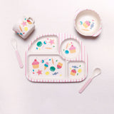 EcoMunch™ Bamboo Suction Plate & Spoon Set (Stay-Put)