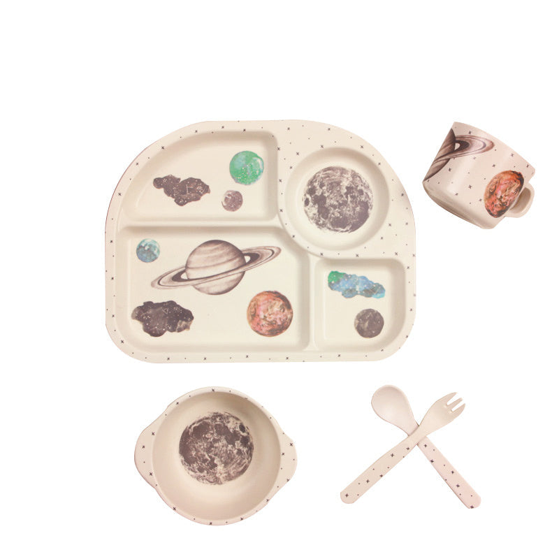 EcoMunch™ Bamboo Suction Plate & Spoon Set (Stay-Put)