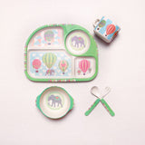 EcoMunch™ Bamboo Suction Plate & Spoon Set (Stay-Put)