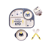 EcoMunch™ Bamboo Suction Plate & Spoon Set (Stay-Put)