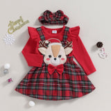 Set Natalizio Renna Felice | Outfit da Festa 3 Pezzi