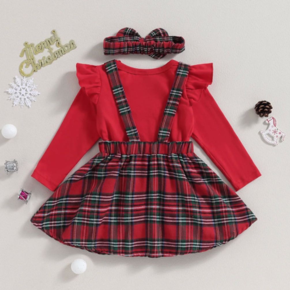 Set Natalizio Renna Felice | Outfit da Festa 3 Pezzi