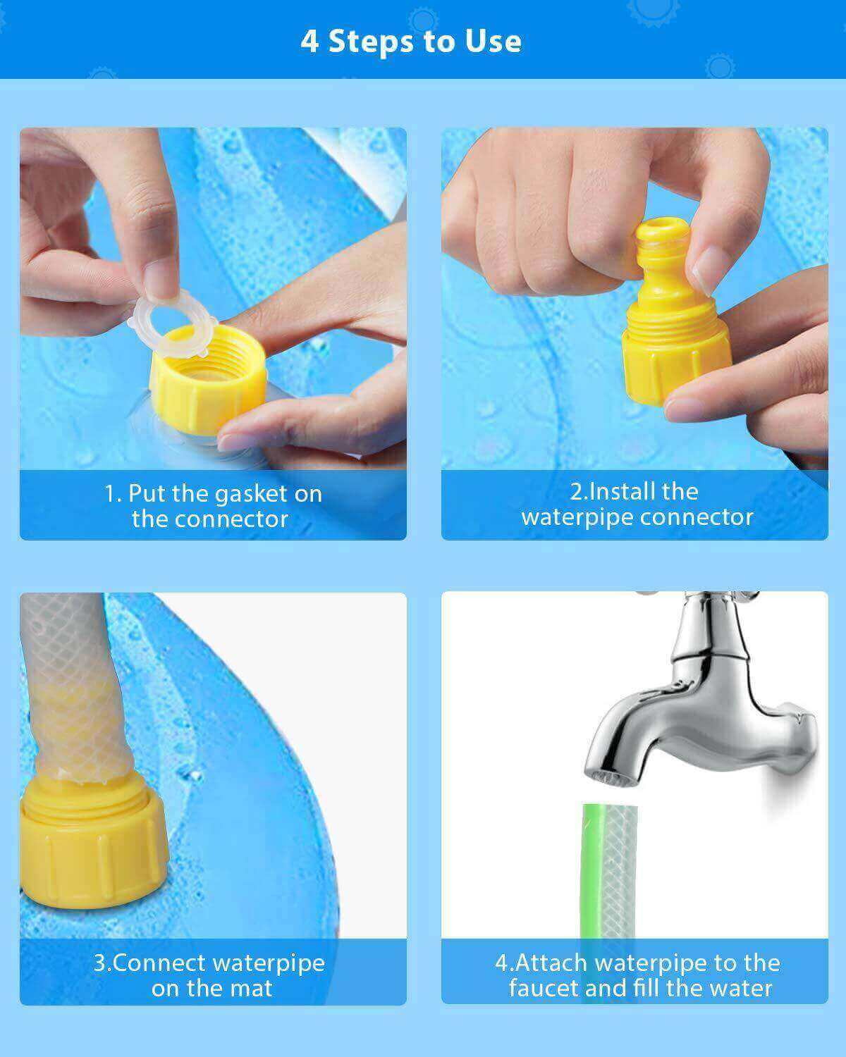 Tappeto da Gioco Acquatico AquaSplash™ per Bambini – Tappeto Spruzzo Autistico