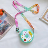 La borsetta a tracolla in silicone Donut | Borsa a tracolla impermeabile per bambini