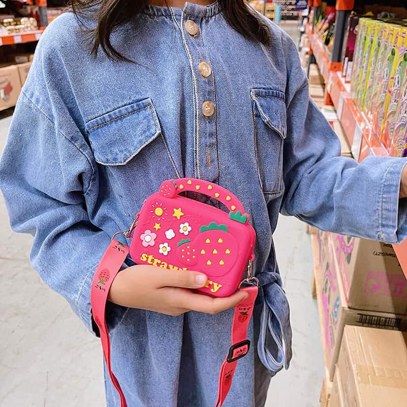La borsetta a tracolla in silicone Donut | Borsa a tracolla impermeabile per bambini