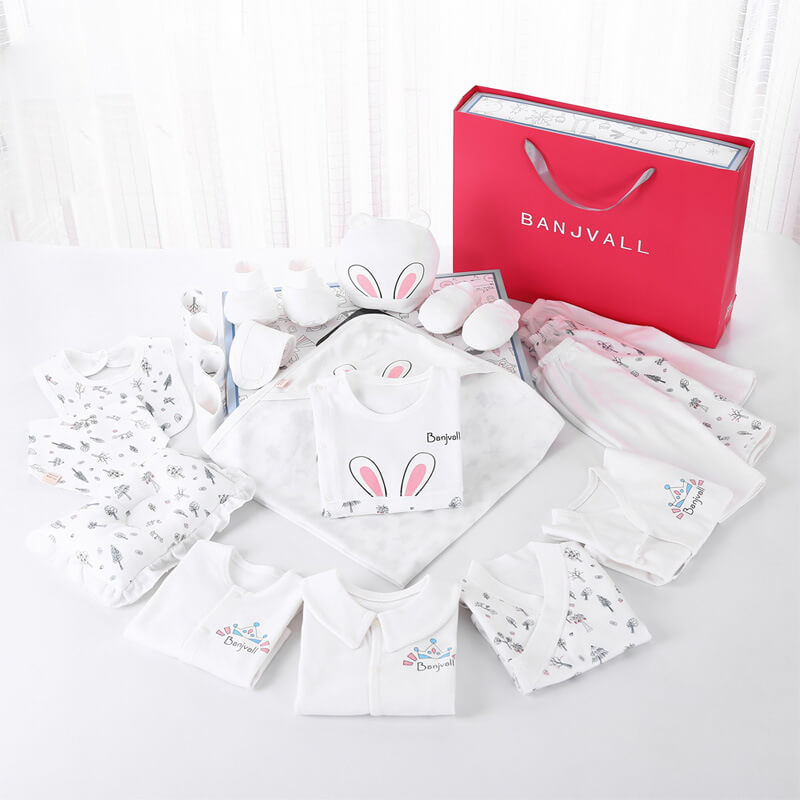 L'Ensemble Cadeau Ultime pour Nouveau-né | Boîte Essentiels 24 Pièces 100% Coton
