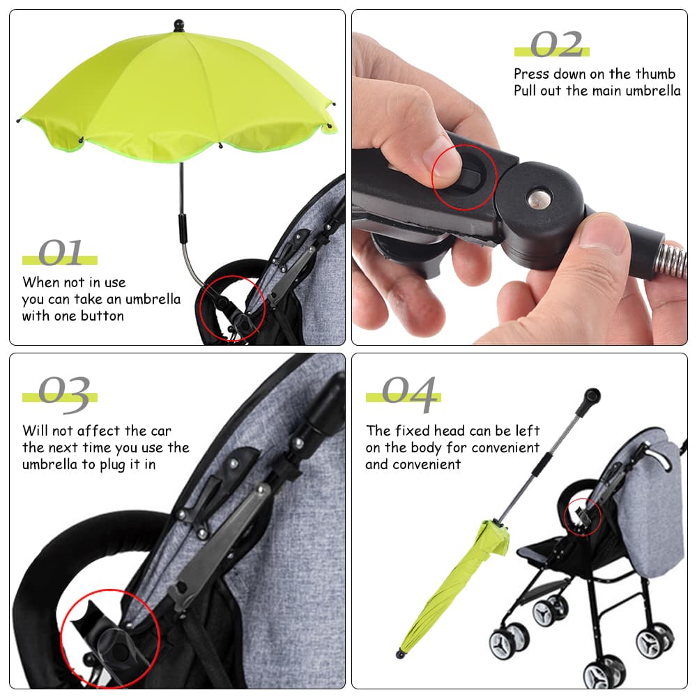 Parasol de Poussette SunGuard™ 360° Ajustable – Pare-soleil Universel Protection UV