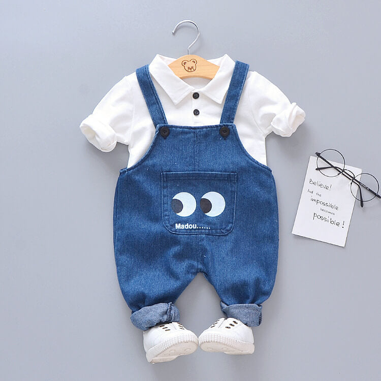 Salopette in Cotone Peek-a-Boo | Top a Righe e Salopette