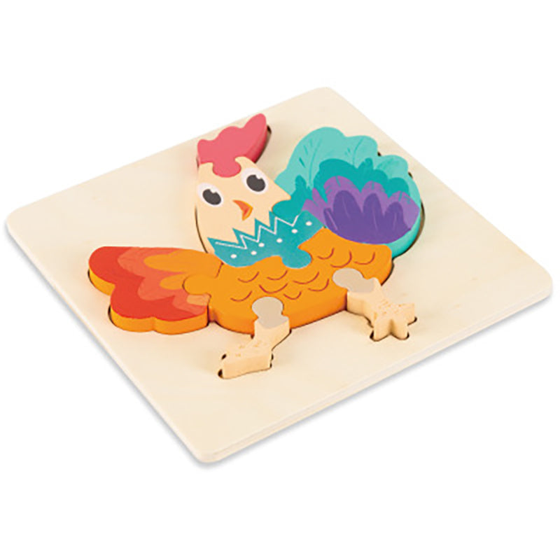 Puzzle Animale 3D in Legno MontessoriFit™ | Giocattolo per l'Apprendimento Precoce