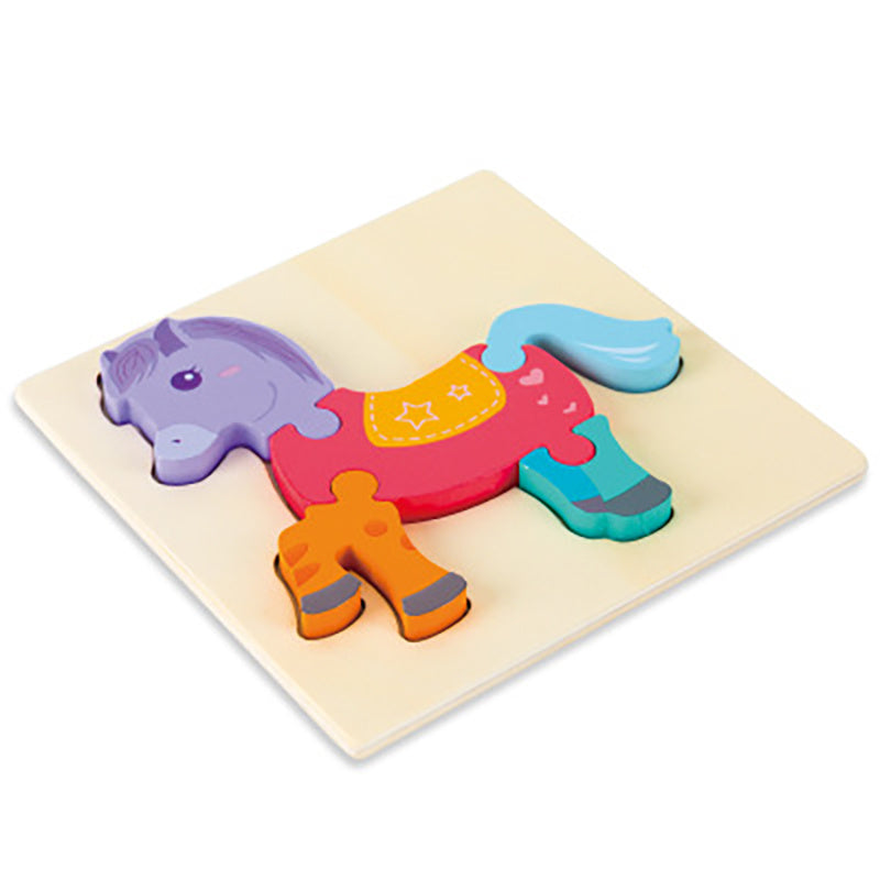 Puzzle Animale 3D in Legno MontessoriFit™ | Giocattolo per l'Apprendimento Precoce