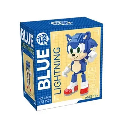 Blocs de construction sonic l’hérisson avec 772 pièces dans une boîte bleu et jaune plongez dans l’univers palpitant