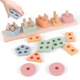 Blocs en bois à empiler - Jeu d'éveil