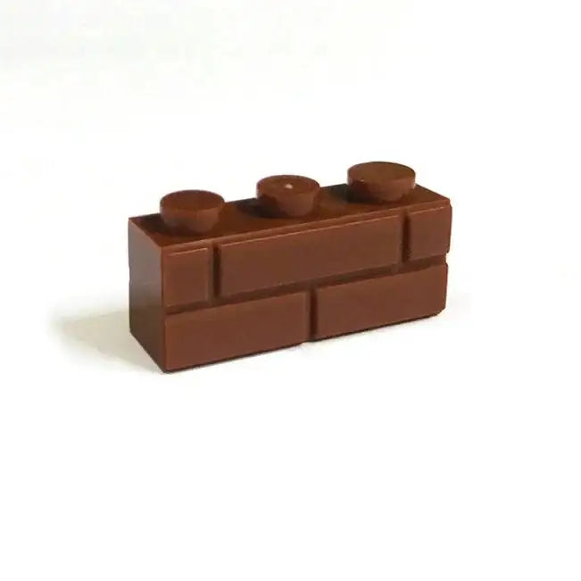 Brique lego mur en plastique marron avec trois plots pour blocs lego mur brique 60 pièces