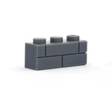 Brique lego mur brique en plastique gris foncé avec trois plots pour blocs lego mur 60 pièces