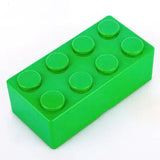 Brique lego verte vivante avec dix plots circulaires pour rangement lego acrylique décoratif touche lego