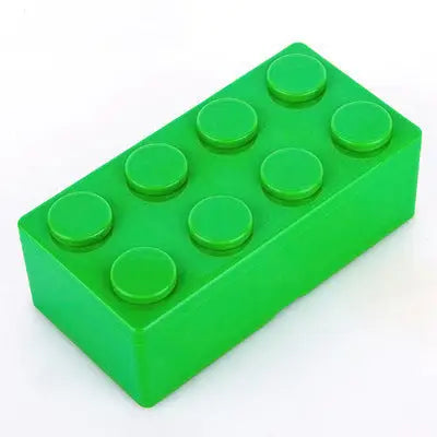 Brique lego verte vivante avec dix plots circulaires pour rangement lego acrylique décoratif touche lego