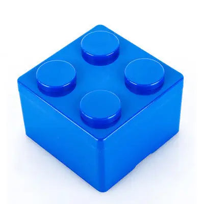 Brique lego® bleue plastique à quatre plots pour rangement lego acrylique dans boîte de rangement décorative touche lego®