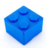 Brique lego® bleue plastique à quatre plots pour rangement lego acrylique dans boîte de rangement décorative touche lego®