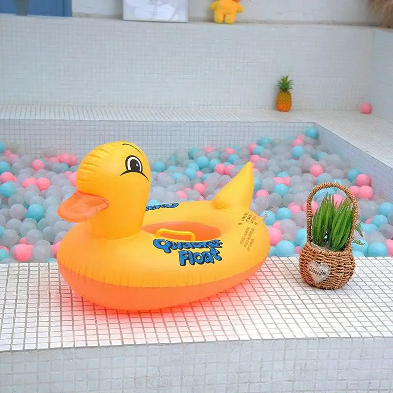 Inflatable yellow duck baby float