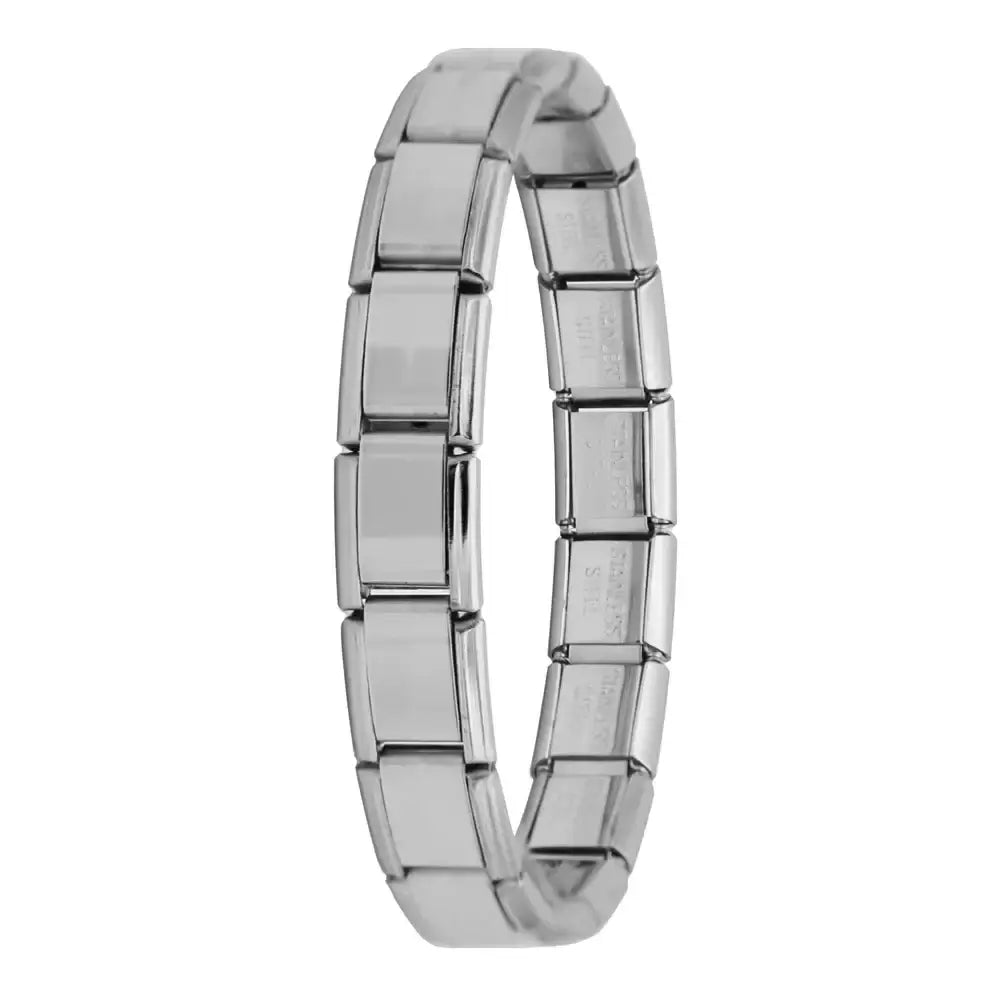 Stainless steel charm bracelet