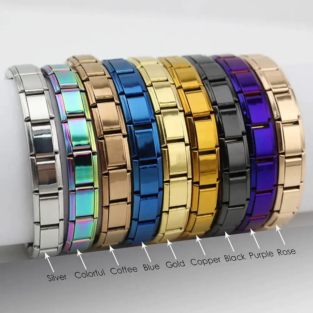 Stainless steel charm bracelet