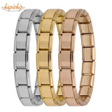 Stainless steel charm bracelet
