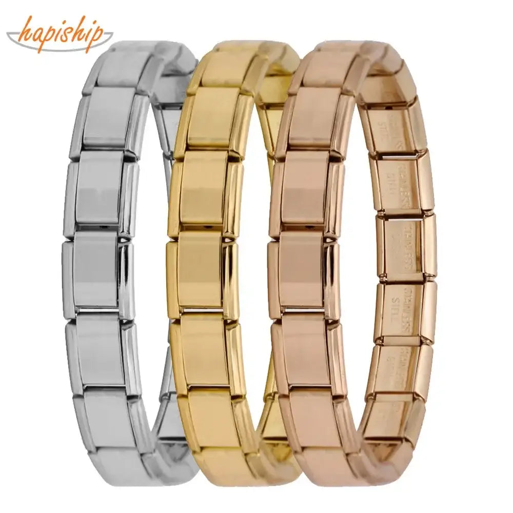 Stainless steel charm bracelet