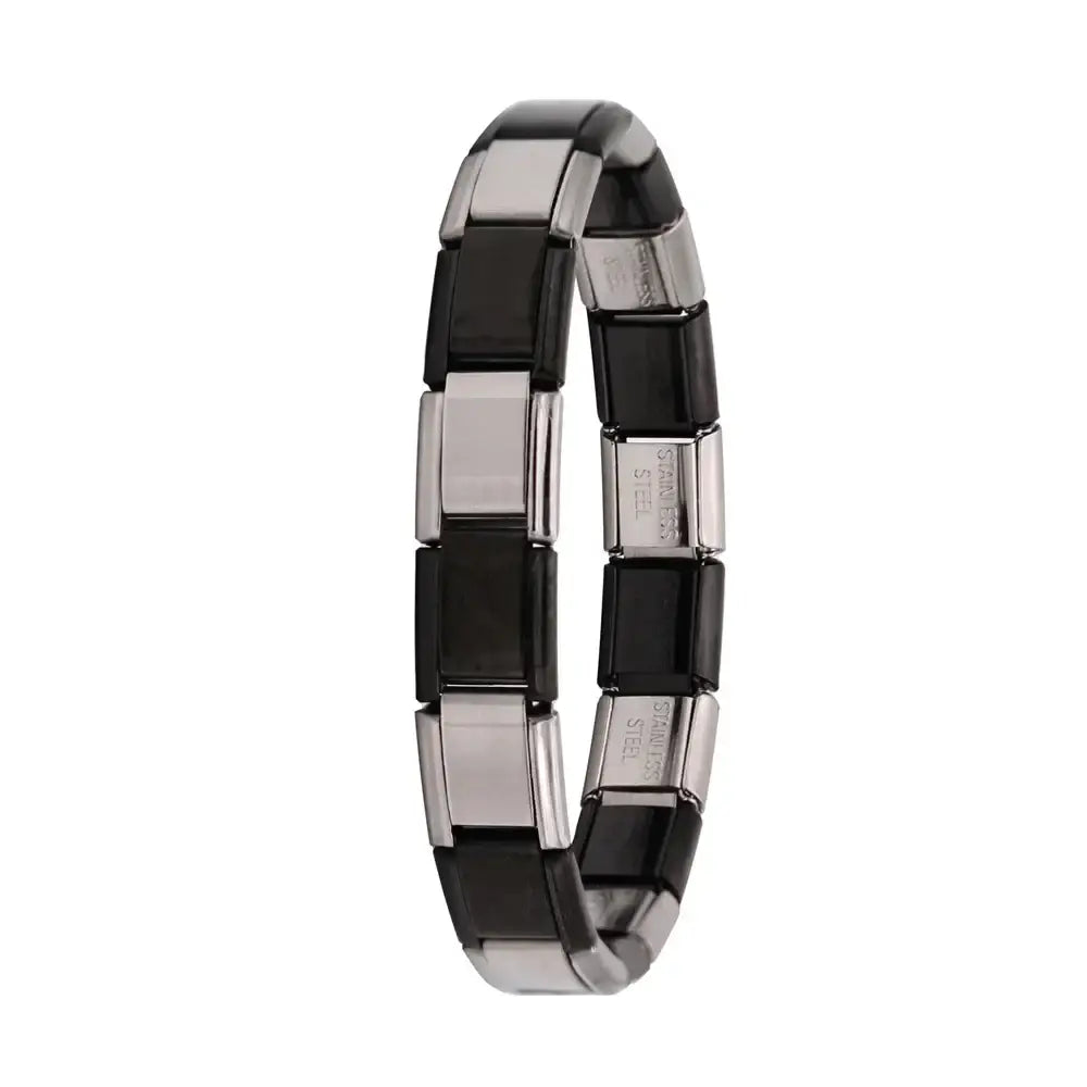 Stainless steel charm bracelet