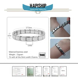 Stainless steel charm bracelet