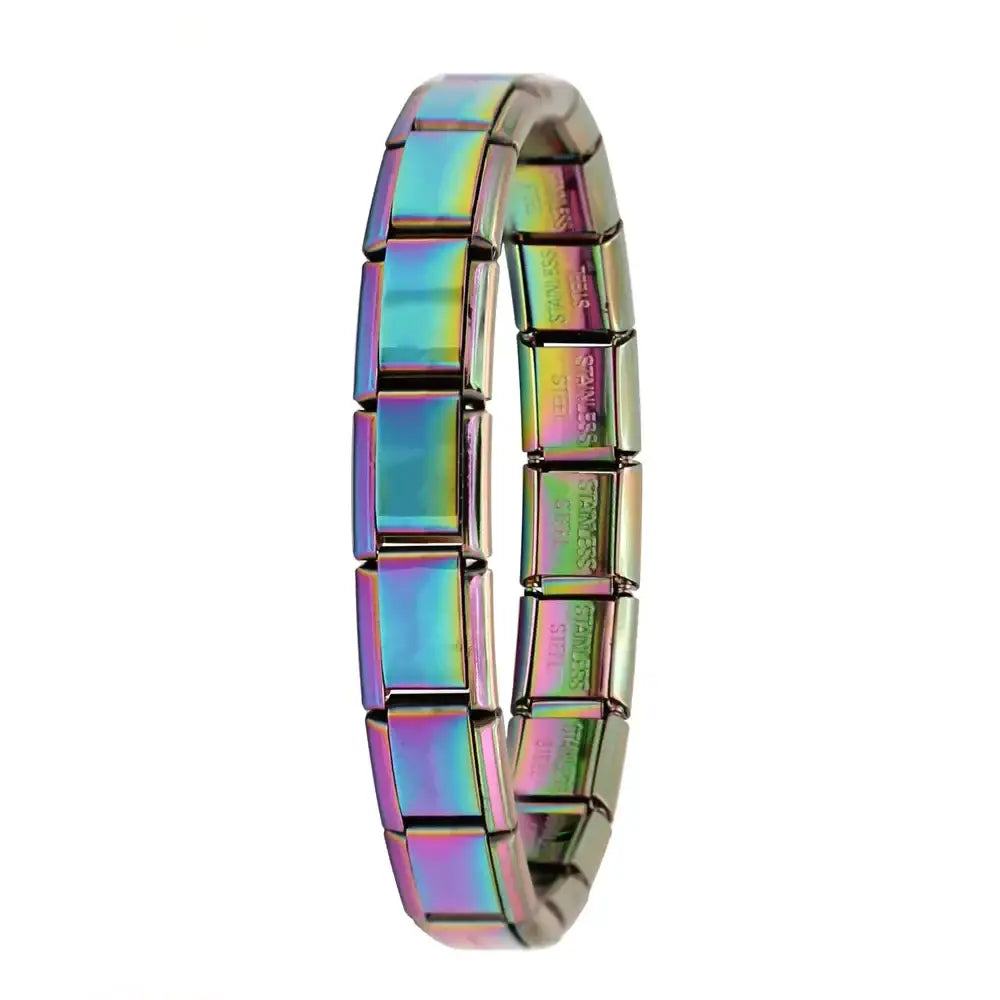 Stainless steel charm bracelet