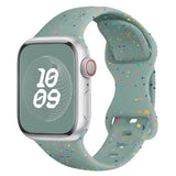 Bracelet sport apple watch en silicone ado mint vert avec motif tacheté coloré pour apple watch ultra